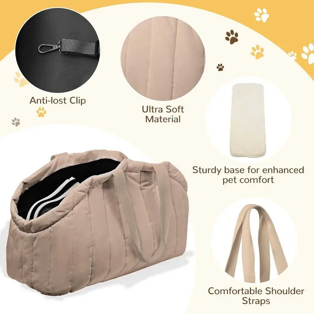 Tranquitas Dog Purse Carrier for Small Dogs Up to 15 Lbs - TWO COLORS AVAILABLE